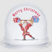 Fitness Santa Christmas Snow Globe Schneekugeln (Vorderseite)