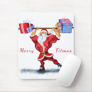 Fitness Santa Claus Mouse Pad Mousepad