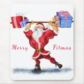 Fitness Santa Claus Mouse Pad Mousepad (Vorne)