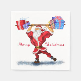 Fitness Santa Claus Napkins Serviette