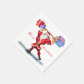 Fitness Santa Claus Napkins Serviette (Ecke)