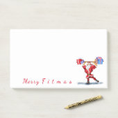Fitness Santa Post-it®-Hinweise Post-it Klebezettel (Auf Schreibtisch)