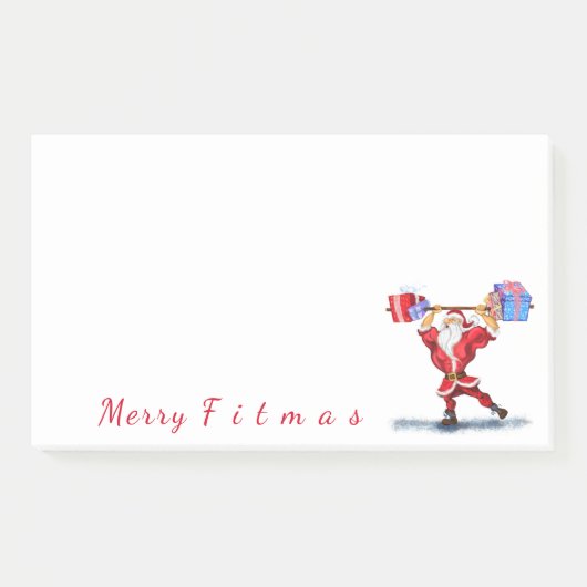 Fitness Santa Post-it®-Hinweise Post-it Klebezettel (Vorderseite)