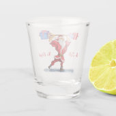 Fitness Santa Shot Glass Funny Schnapsglas (Rückseite)