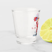 Fitness Santa Shot Glass Funny Schnapsglas (Links)