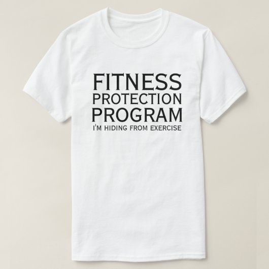 Fitness SCHUTZPROGRAMM T-Shirt (Design vorne)