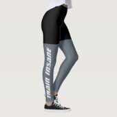 Fitness Schwarz und Grau Leggings (Rechts)