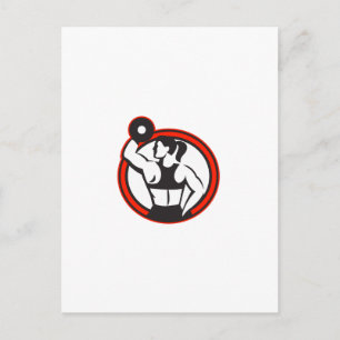 Fitness-Side-Circle Postkarte