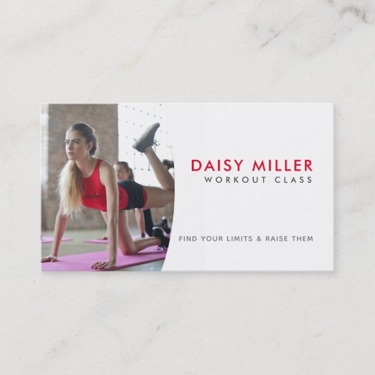 Fitness Slogans Business Cards Visitenkarte (Vorderseite)