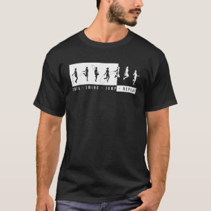 Fitness springen Sprungbrett Überspringen von Frau T-Shirt