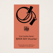 Fitness Starter Orange Black Gutscheinkarte (Vorderseite)