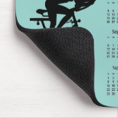 Fitness Stationary Bike 2026 Calendar Mousepad (Ecke)