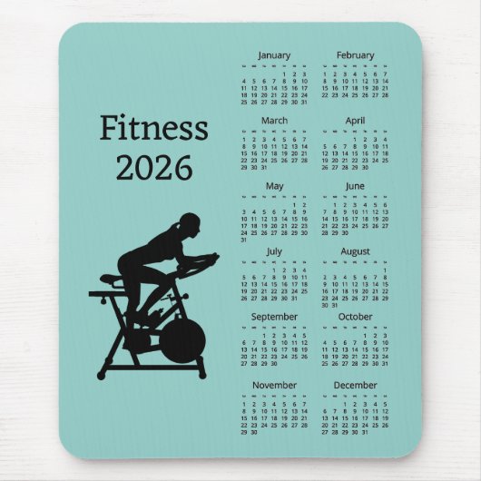 Fitness Stationary Bike 2026 Calendar Mousepad (Vorne)