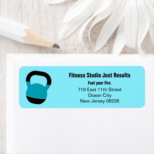 Fitness Studio Motto Kettlebell Return Address (Insitu)