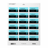 Fitness Studio Name Specialty Kettlebell Address Adressaufkleber (Vorne)