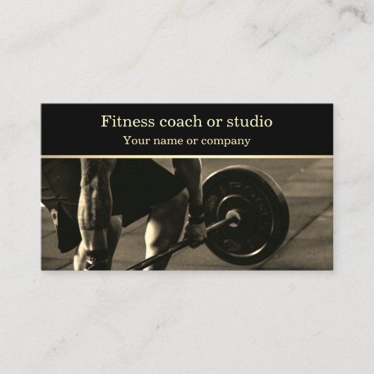 Fitness-Studio-Trainer Visitenkarte (Vorderseite)
