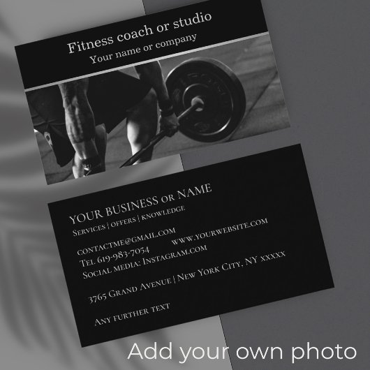 Fitness-Studio-Trainer Visitenkarte