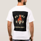 Fitness-T - Shirt Black & Red Grunge - Workout-Sti (Rückseite)