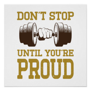 Fitness T - Shirt  Motivierend Shirts   Durchführu Poster