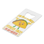 Fitness Taco Exercise Gym Geldbeutel Flaschenöffner (Rückseite Schrägansicht)