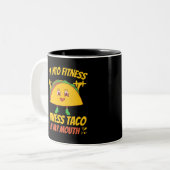 Fitness Taco Exercise Gym Zweifarbige Tasse (Vorderseite Links)
