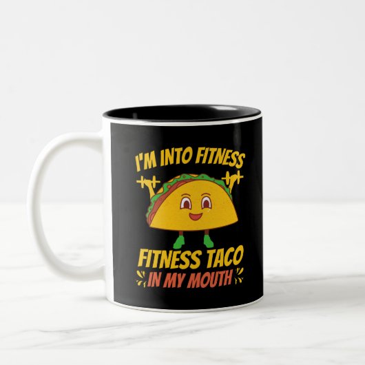 Fitness Taco Exercise Gym Zweifarbige Tasse (Links)