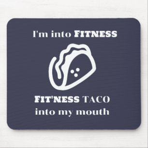 Fitness TACO Funny Sarcastic Novelty Graphic Gesch Mousepad