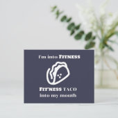 Fitness TACO Funny Sarcastic Novelty Graphic Gesch Postkarte (Stehend Vorderseite)
