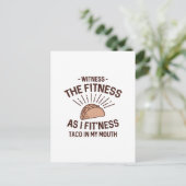 Fitness Taco Postkarte (Stehend Vorderseite)