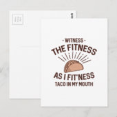 Fitness Taco Postkarte (Vorne/Hinten)
