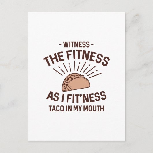 Fitness Taco Postkarte (Vorderseite)