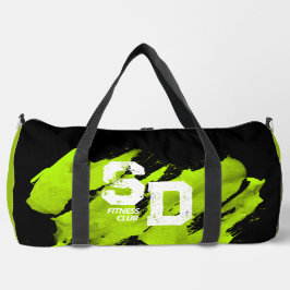 Fitness-Tasche mit grünem und schwarzem Pinsel Duffle Bag