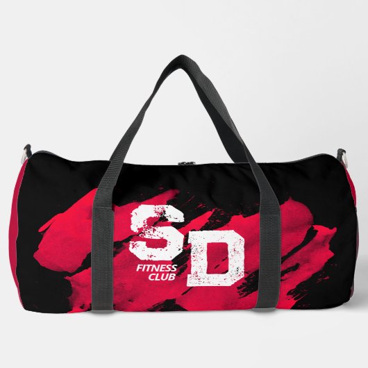 Fitness-Tasche mit Rot und Schwarz Duffle Bag (Vorderseite)