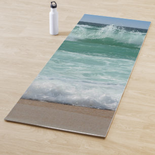 Fitness Template Beach Seaside Sea Waves Sand Yoga Yogamatte