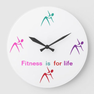 Fitness Thema Wanddekoration Uhr
