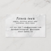 Fitness Tours Visitenkarte (Rückseite)