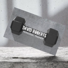 Fitness Trainer Beruflich Dumbell Cooles Metall Visitenkarte