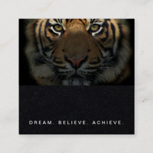 Fitness Trainer Beruflich Premium Black Square Quadratische Visitenkarte