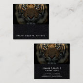 Fitness Trainer Beruflich Premium Black Square Quadratische Visitenkarte (Vorne/Hinten)