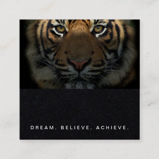 Fitness Trainer Beruflich Premium Black Square Quadratische Visitenkarte (Vorderseite)