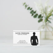 Fitness Trainer Black Modern Bodybuilding Coach Visitenkarte (Stehend Vorderseite)