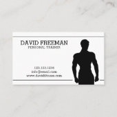Fitness Trainer Black Modern Bodybuilding Coach Visitenkarte (Vorderseite)