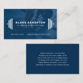 Fitness Trainer Blue Visitenkarte mit Foto (Vorne/Hinten)