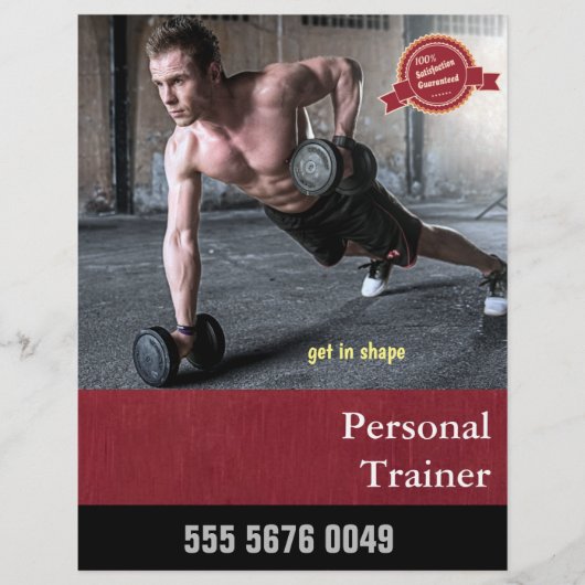 Fitness Trainer Business Advertising Flyer (Vorne)