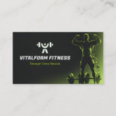 Fitness Trainer Business | Black Muscle Visitenkarte (Vorderseite)