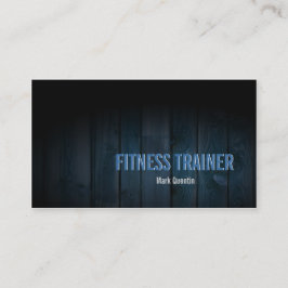 Fitness Trainer Business Card Dunkles Holz Visitenkarte