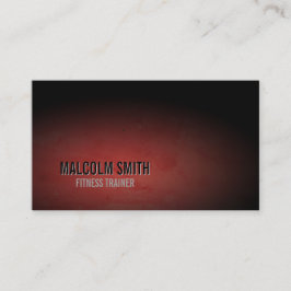 Fitness Trainer Business Card Sportdarm Grunge Visitenkarte