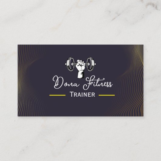 Fitness Trainer Business Card Visitenkarte (Vorderseite)