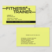Fitness Trainer Business Card Visitenkarte (Vorne/Hinten)