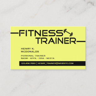 Fitness Trainer Business Card Visitenkarte